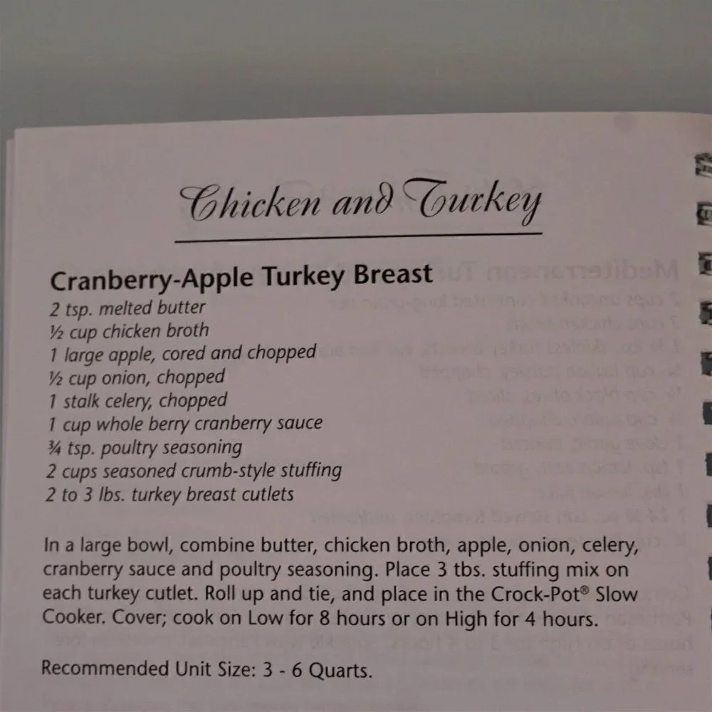 Crockpot Cookbook And Owners Manual SUNBEAM 2016